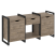 Тумба на регулируемых опорах наборная VR.L-TN-7.O 1440x460x719 (Тиквуд Темный/Белый металл)