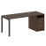 Рабочая станция с опорной тумбой Metal System Style БП.РС-СТП-1.3 1812x720x750 (Дуб Наварра/Серый металл)