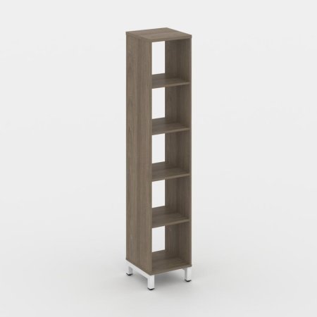 Каркас стеллажа 5 ярусов SN.KS-510 (387х400х1982) (Вяз Благородный/Металл Белый)