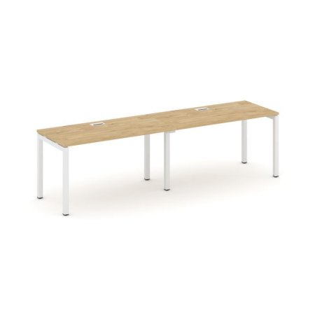 Рабочая станция 1 сторонняя SN-5P.ORS-011 (1960х700х750) (Тиквуд Светлый/Металл Белый)