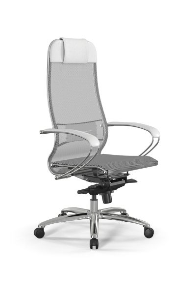 Кресло для руководителя Метта Samurai L1-1K - TS /Uc00/Nc00/K2cL(M06.B31.G04.W03) (Белый)