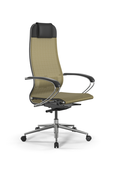 Кресло для руководителя Метта SynchroSit 10 B1-104K - T /Um00/Nb00/K1cL(M23.B23.G18.W02) (Золотой)
