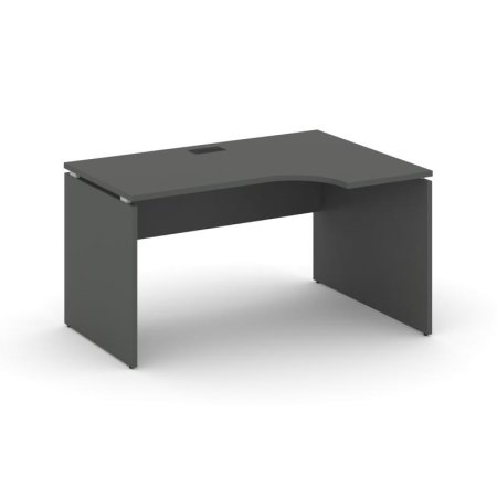 Стол рабочий эргономичный SN-D.SPA-011(R) (1380х700/980х750) (Антрацит)