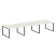 Переговорный стол 3 столешницы Metal System Style БО.ПРГ-3.3 4200x1235x750 (Дуб Наварра/Серый металл)