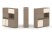 Тумба двойная + высокая надставка ES.NB.2V-32 (1500х410х1520) (Латте/Тиквуд Светлый)