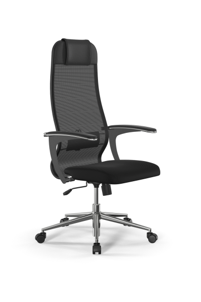 Кресло для руководителя Метта Sit 10 B1-111U - X2+UMF(X1) /Ub00/Wh00/U0mL-b(M09.B23.G18.W01) (Черный)