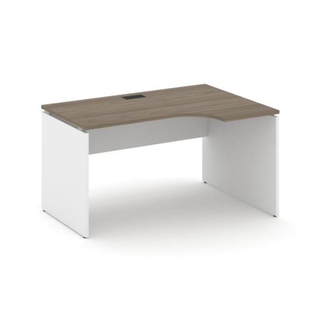 Стол рабочий эргономичный SN-D.SPA-011(R) (1380х700/980х750) (Вяз Благородный/Белый)