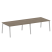 Стол для переговоров (2 столешницы) на А-образном м/к Metal System Style БА.ПРГ-2.4 3200x1235x750 (Дуб наварра/Серый металл)