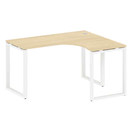 Стол криволинейный правый Metal System Style БО.СА-3 Пр 1400x1200x750 (Акация/Белый металл)