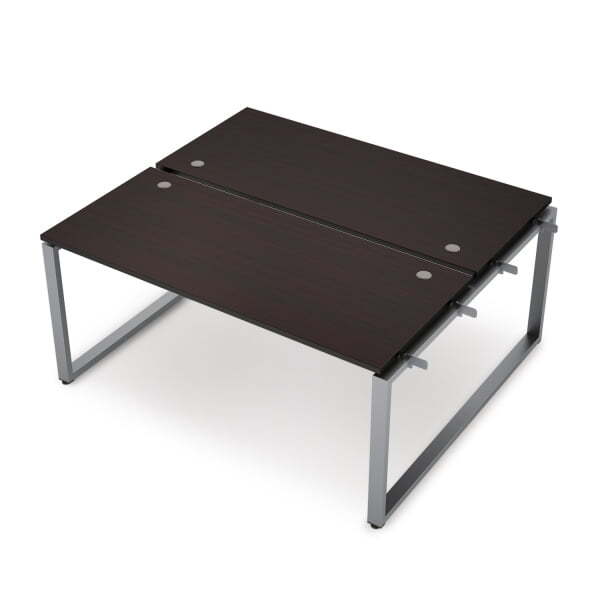 6МБН-О.6277 Бенч-система на 2 рабочих места, начальный модуль (1000x1435x750) (Венге/Алюминий матовый)