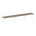 Рабочая станция на 3 рабочих места на А-образном м/к Metal System Style БА.СМ-3.3 4200x720x750 (Дуб наварра/Серый металл)