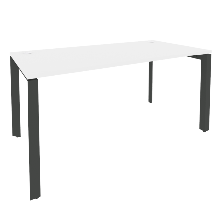 Стол рабочий на П-образном м/к Onix O.MP-SP-4.8 1580x800x750 (Белый Бриллиант/Черный металл)