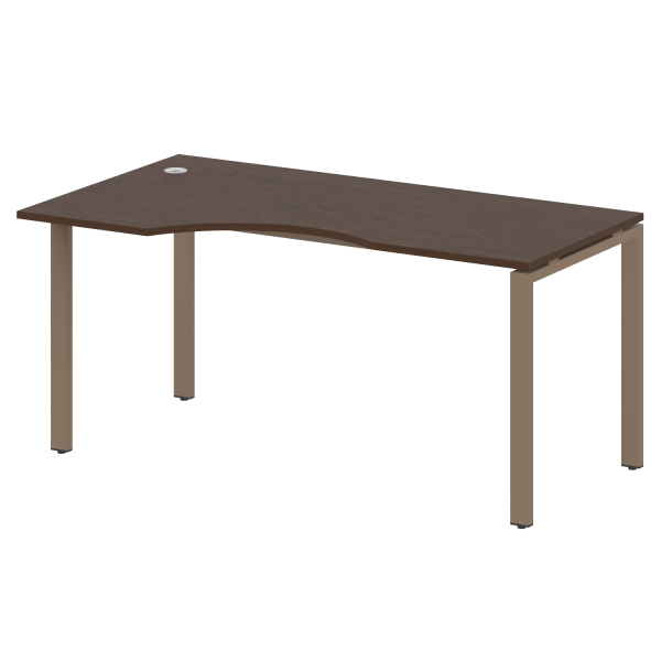 Стол криволинейный левый Metal System Style БП.СА-1 Л 1600x900x750 (Венге Цаво/Мокко металл)