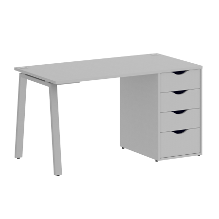 Стол письменный VR.SP-3-138.4.A 1380x720x750 (Серый/Серый Металл)