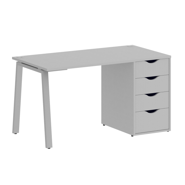 Стол письменный VR.SP-3-138.4.A 1380x720x750 (Серый/Серый Металл)