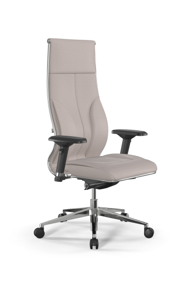 Кресло для руководителя Метта Samurai L1-11D - Infinity /Kc06/Wm06/D04P(M26.B32.G25.W03) (Светло-бежевый)