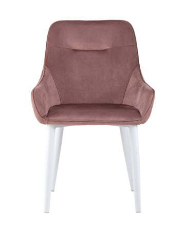 Стул Диана велюр пыльно-розовый ножки белые (Стул Диана пыльно-розовый)