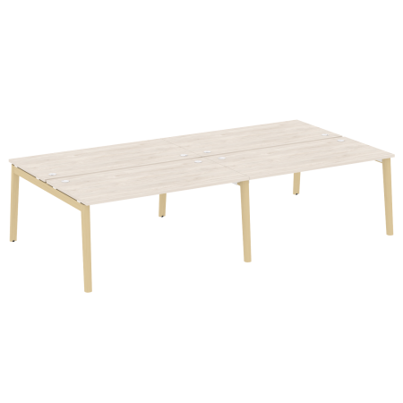 Рабочая станция на деревянных опорах Onix Wood OW.D.RS-4.4.8 3160x1635x750 (Дуб Аризона/Дуб Светлый)