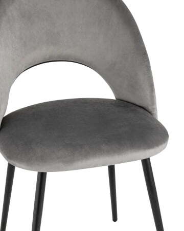 Стул Меган велюр с ромбами серый (Стул Меган серый)