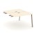 Двойной стол приставка к опорным тумбам ES.D.SPR-2-LP (1180х1500х750) (Тиквуд Светлый/Металл Латте)
