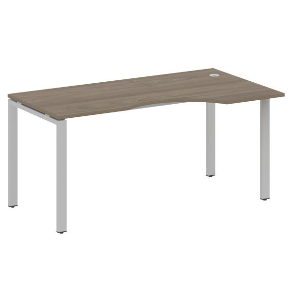 Стол криволинейный правый Metal System Style БП.СА-1 Пр 1600x900x750 (Вяз/Серый металл)