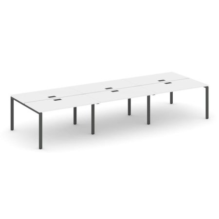 Рабочая станция 2-х сторонняя SN-6P.DRS-064 (4740х1232х750) (Белый/Металл Антрацит)