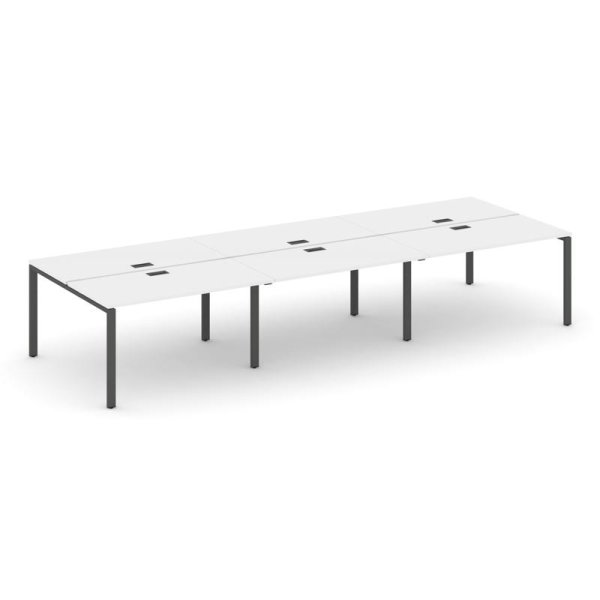 Рабочая станция 2-х сторонняя SN-6P.DRS-063 (4140х1232х750) (Белый/Металл Антрацит)