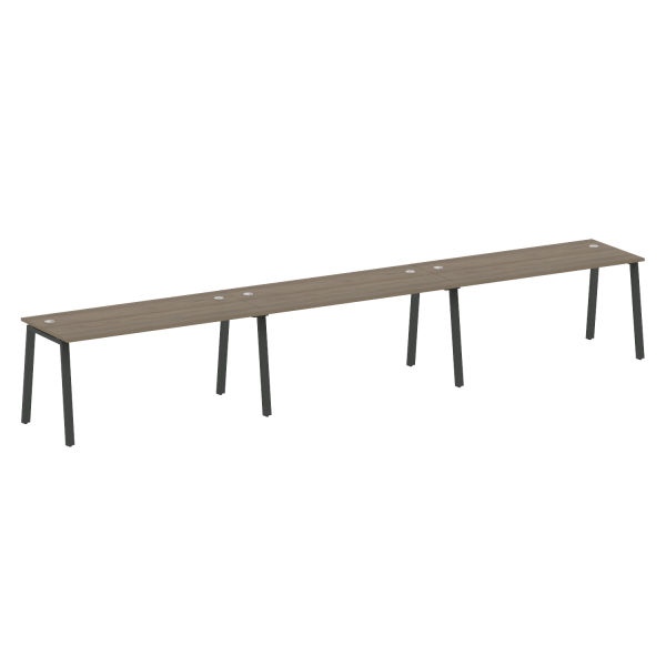 Рабочая станция на 3 рабочих места на А-образном м/к Metal System Style БА.СМ-3.4 4800x720x750 (Вяз/Антрацит металл)