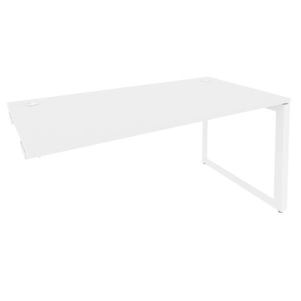 Стол-приставка на О-образном м/к к опорным элементам Onix O.MO-SPR-4.8 1580x800x750 (Белый Бриллиант/Белый Металл)