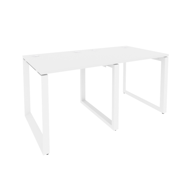 Рабочая станция на О-образном м/к Onix O.MO-RS-2.0.8 1560x800x750 (Белый Бриллиант/Белый Металл)