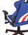 Кресло игровое TopChairs Cherokee синее (Геймерское кресло Cherokee синий, белый, красный)
