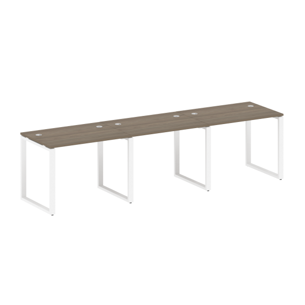 Рабочая станция Metal System Style БО.СМ-3.1 3000x720x750 (Вяз/Белый металл)