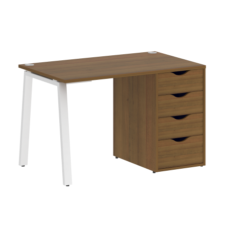 Стол письменный VR.SP-3-118.4.A 1180x720x750 (Орех Гварнери/Белый Металл)