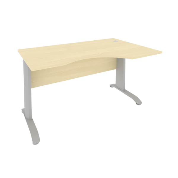 Стол криволинейный правый Riva ПЛ.СА-2 Пр 1400x900x750 (Клен/Металлик)