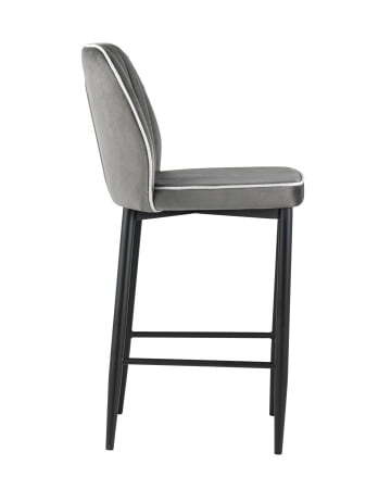 Стул полубарный Лоренс велюр антрацитовый (Стул полубарный Лоренс антрацитовый)