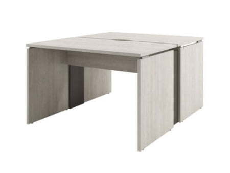 Стол-тандем письменный Solution D-22 1200x1432x750 (Акация Морава/ТрюфельКоричневый)