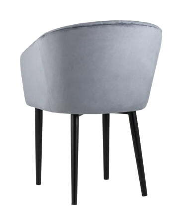 Стул с подлокотниками Нейтон велюр серый (Стул Нейтон серый)