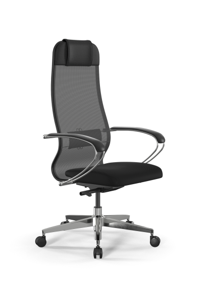 Кресло для руководителя Метта SynchroSit 10 B1-111K - X2+UMF(X1) /Ub00/Wh00/K1cL(M23.B22.G18.W03) (Черный)