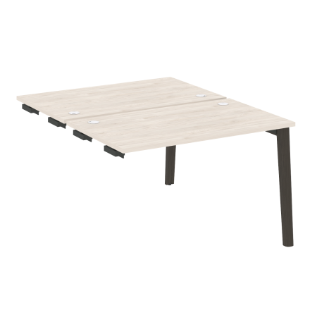Стол-приставка двойной на деревянных опорах Onix Wood OW.D.SPR-2.7 1180x1475x750 (Денвер Светлый/Дуб Темный)