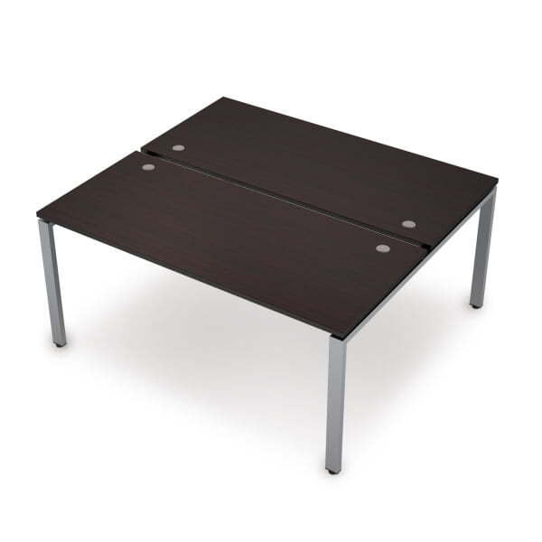 6МБ.6277 Бенч-система на 2 рабочих места (1000x1435x750) (Венге/Алюминий матовый)