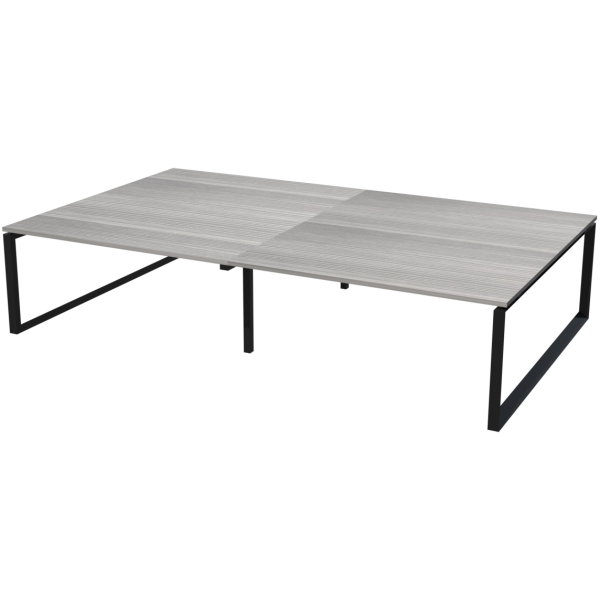 Стол переговорный на металлокаркасе Аргентум-МП НТМП.О.120.11.2 2400x1100x750 (Лиственница/Антрацит)