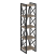 Стеллаж на регулируемых опорах-5 полок VR.L-MST.O-5.4 400x400x1650 (Тиквуд Темный/Белый металл)