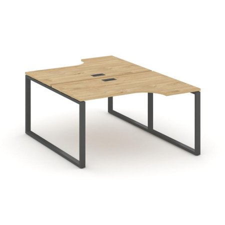Рабочая станция эргономичная SN-6O.DRPA-022 (1580х1632/1992х750) (Тиквуд Светлый/Металл Антрацит)