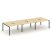 Рабочая станция 2-х сторонняя SN-5P.DRS-064 (4740х1232х750) (Тиквуд Светлый/Металл Антрацит)