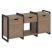 Тумба на регулируемых опорах наборная VR.L-TN-7.O 1440x460x719 (Тиквуд Темный/Белый металл)