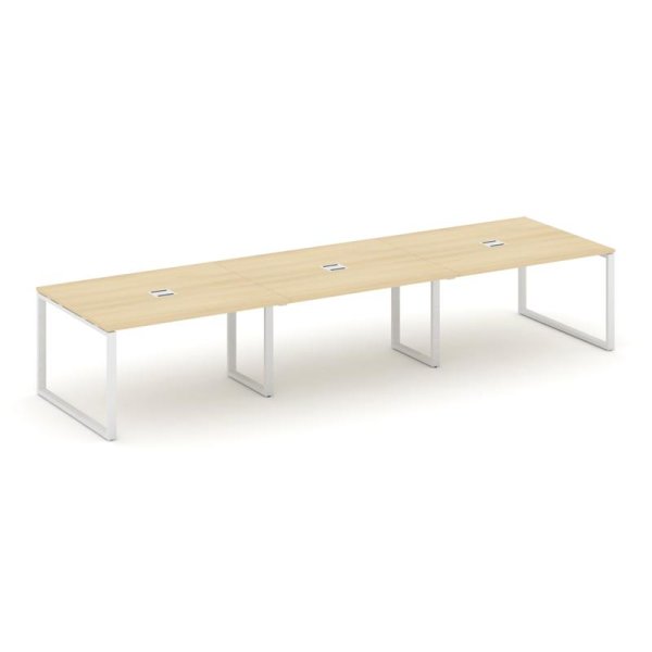 Стол переговорный SN-6O.SPRG-054 (4740х1180х750) (Акация Лорка/Металл Белый)