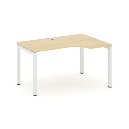 Стол рабочий эргономичный SN-5P.SPA-012(R) (1580х700/980х750) (Акация Лорка/Металл Белый)