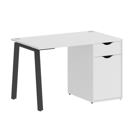 Стол письменный VR.SP-3-118.1.A 1180x720x750 (Белый/Антрацит Металл)
