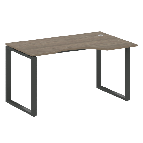 Стол криволинейный правый Metal System Style БО.СА-2 Пр 1400x900x750 (Вяз/Антрацит металл)