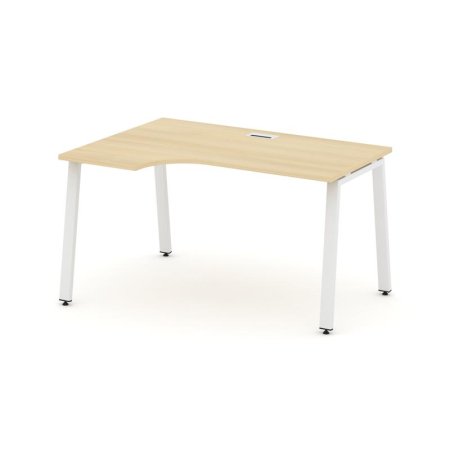 Стол рабочий эргономичный SN-6A.SPA-001(L) (1380х600/980х750) (Акация Лорка/Металл Белый)